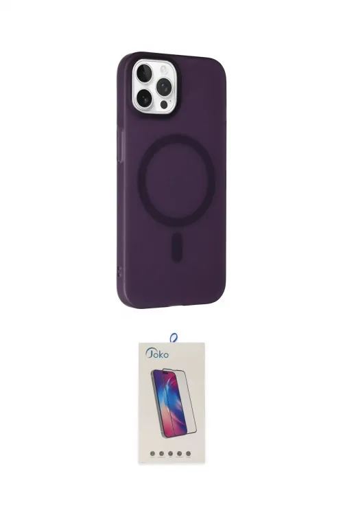 ieg™ iPhone 14 Pro Max Kılıf Çekirdek Modern Prime - Siyah Joko 5D Cam