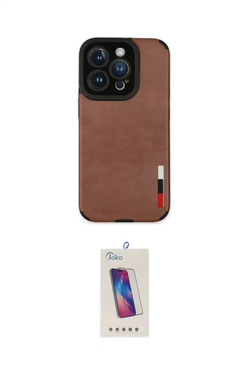 ieg™ iPhone 14 Pro Max Kılıf Doruk Asil Koleksiyonu - Siyah Joko 5D Cam
