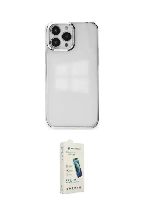 ieg™ iPhone 14 Pro Max Kılıf Doruk Doku Prime - Şeffaf Pasifik Cam Ekran Koruyucu