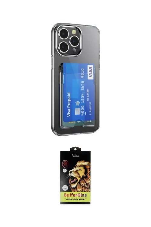 ieg™ iPhone 14 Pro Max Kılıf Doruk Klasik Koleksiyonu - Siyah Buffer Cam Ekran Koruyucu
