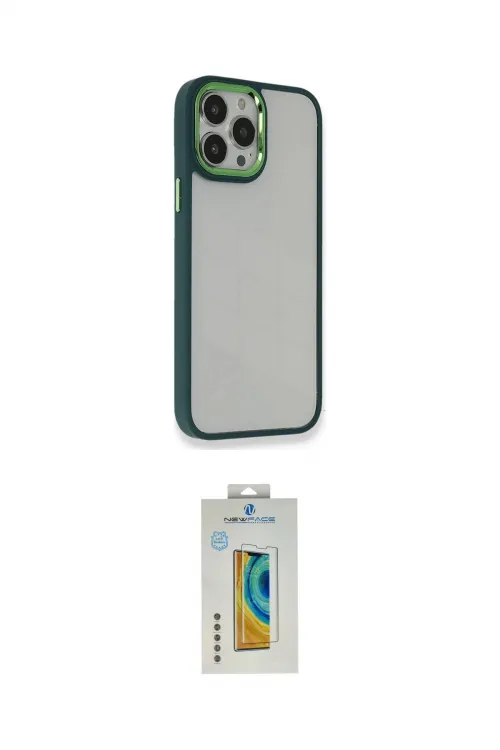 ieg™ iPhone 14 Pro Max Kılıf Eksen Doku Prime - Siyah Polymer Nano Ekran Koruyucu