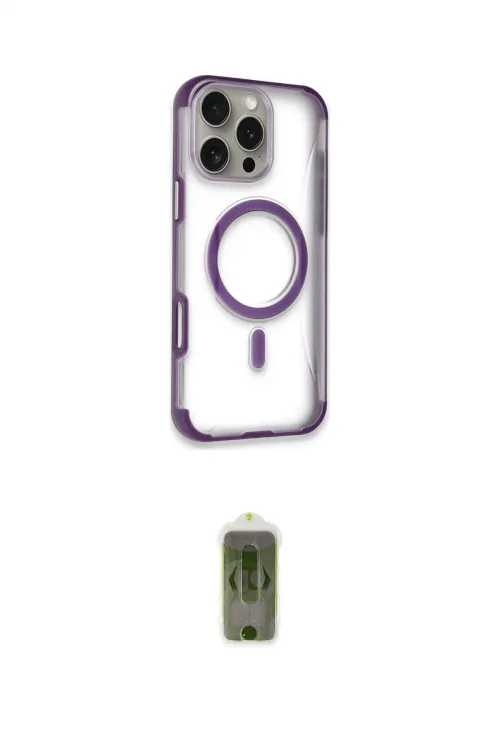 ieg™ iPhone 14 Pro Max Kılıf Eksen Klasik Koleksiyonu - Siyah Joko Magic 5D Hayalet Cam