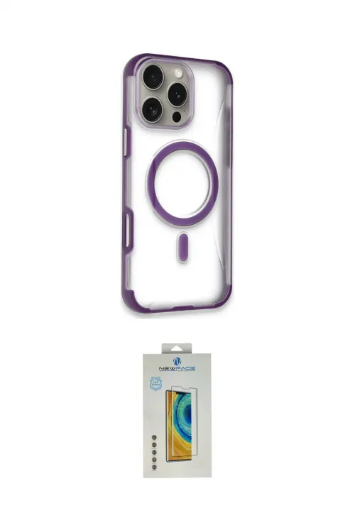 ieg™ iPhone 14 Pro Max Kılıf Eksen Klasik Koleksiyonu - Siyah Polymer Nano Ekran Koruyucu