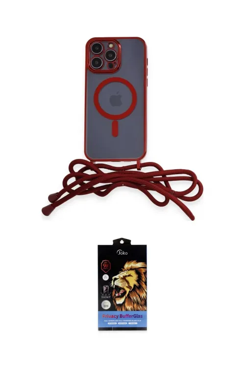 ieg™ iPhone 14 Pro Max Kılıf Eksen Özel Seri - Siyah Buffer Hayalet Cam Ekran Koruyucu