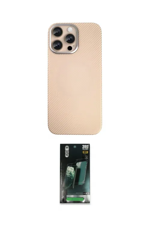 ieg™ iPhone 14 Pro Max Kılıf Eksen Prime - Şeffaf 360 Full Body Arka Koruyucu