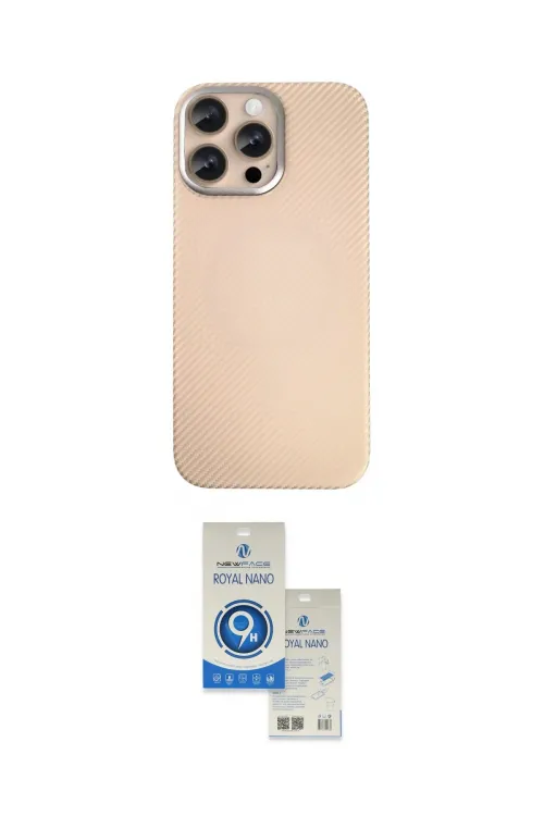 ieg™ iPhone 14 Pro Max Kılıf Eksen Prime - Şeffaf Royal Nano Ekran Koruyucu