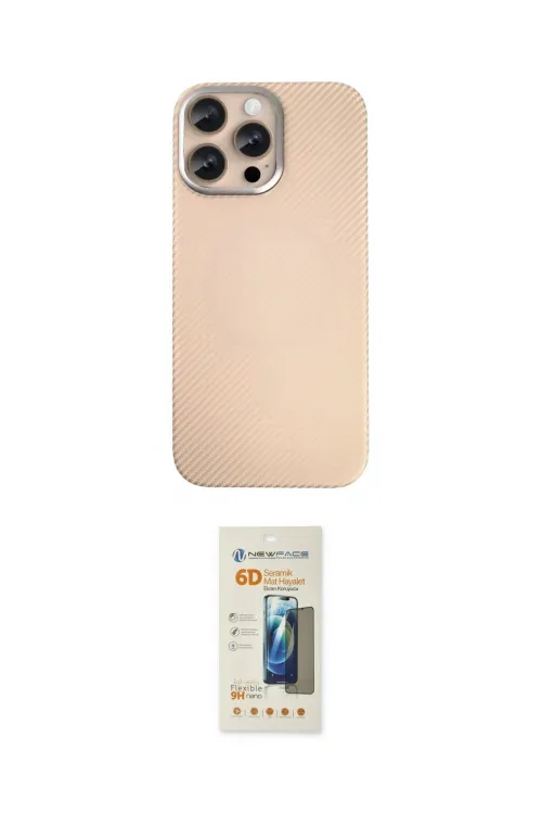 ieg™ iPhone 14 Pro Max Kılıf Eksen Prime - Siyah 6D Mat Seramik Hayalet Nano Ekran Koruyucu