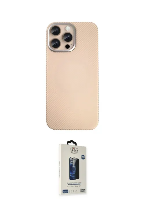 ieg™ iPhone 14 Pro Max Kılıf Eksen Prime - Siyah Bilvis Hayalet Cam Ekran Koruyucu