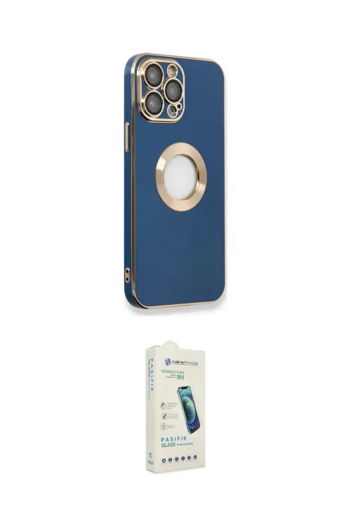 ieg™ iPhone 14 Pro Max Kılıf İz Form Serisi - Şeffaf Pasifik Cam Ekran Koruyucu