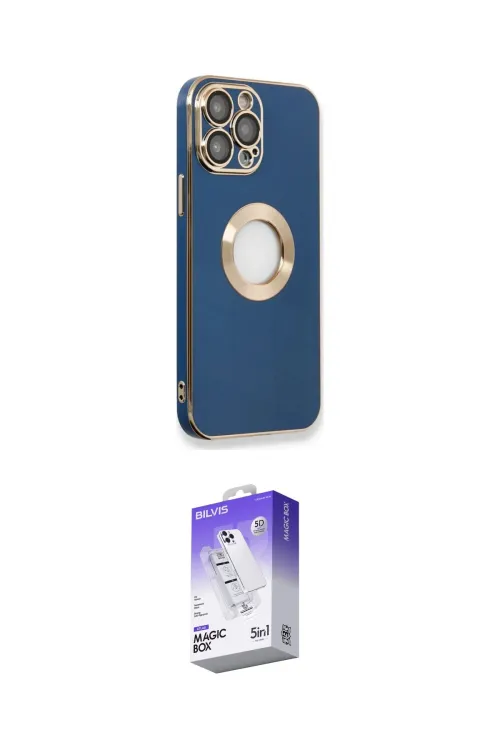 ieg™ iPhone 14 Pro Max Kılıf İz Form Serisi - Siyah Bilvis 5in1 3D Magic Cam Ekran Koruyucu