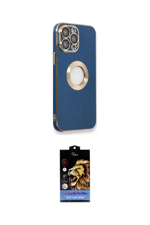 ieg™ iPhone 14 Pro Max Kılıf İz Form Serisi - Siyah Buffer Hayalet Cam Ekran Koruyucu