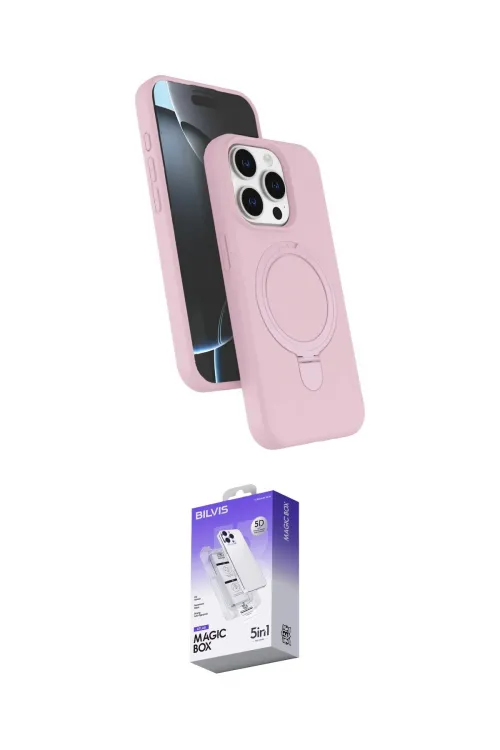 ieg™ iPhone 14 Pro Max Kılıf İz Işık Koleksiyonu - Siyah Bilvis 5in1 3D Magic Cam Ekran Koruyucu