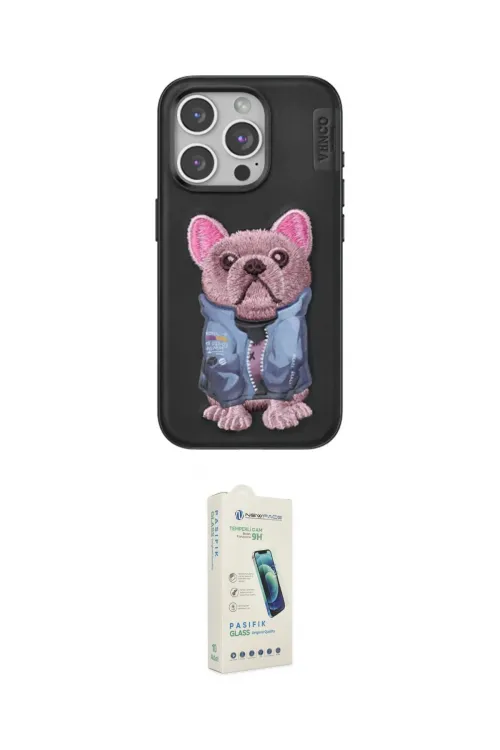 ieg™ iPhone 14 Pro Max Kılıf İz Minimal Koleksiyonu - Şeffaf Pasifik Cam Ekran Koruyucu