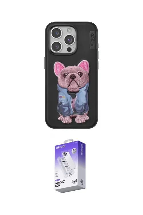 ieg™ iPhone 14 Pro Max Kılıf İz Minimal Koleksiyonu - Siyah Bilvis 5in1 3D Magic Cam Ekran Koruyucu