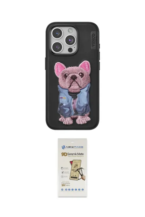 ieg™ iPhone 14 Pro Max Kılıf İz Minimal Koleksiyonu - Siyah Mat Seramik Nano Ekran Koruyucu