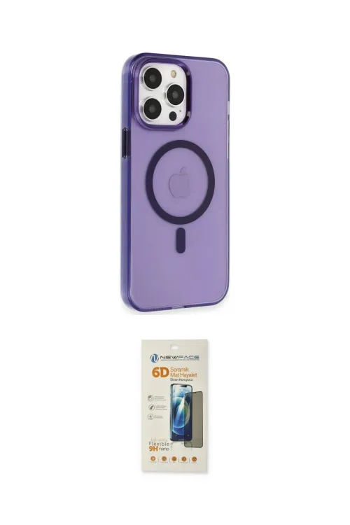 ieg™ iPhone 14 Pro Max Kılıf Kıvılcım Asil Özel Seri - Siyah 6D Mat Seramik Hayalet Nano Ekran Koruyucu