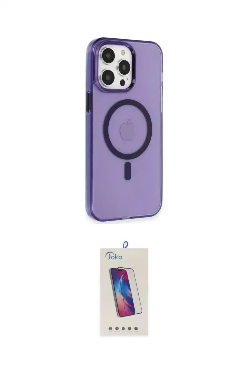 ieg™ iPhone 14 Pro Max Kılıf Kıvılcım Asil Özel Seri - Siyah Joko 5D Cam