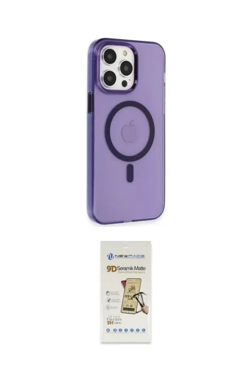 ieg™ iPhone 14 Pro Max Kılıf Kıvılcım Asil Özel Seri - Siyah Mat Seramik Nano Ekran Koruyucu