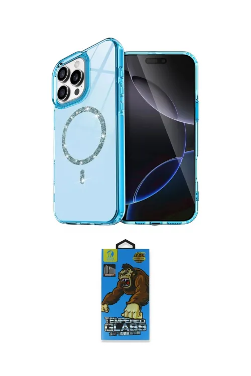 ieg™ iPhone 14 Pro Max Kılıf Kıvılcım Form Prime - Siyah 18D Cam Ekran Koruyucu