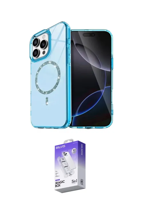 ieg™ iPhone 14 Pro Max Kılıf Kıvılcım Form Prime - Siyah Bilvis 5in1 3D Magic Cam Ekran Koruyucu