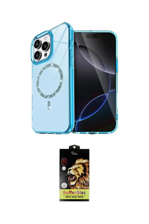 ieg™ iPhone 14 Pro Max Kılıf Kıvılcım Form Prime - Siyah Buffer Cam Ekran Koruyucu