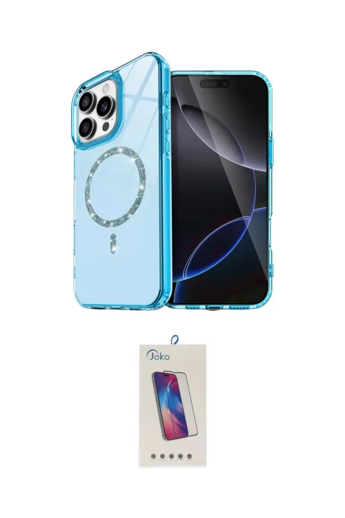 ieg™ iPhone 14 Pro Max Kılıf Kıvılcım Form Prime - Siyah Joko 5D Cam
