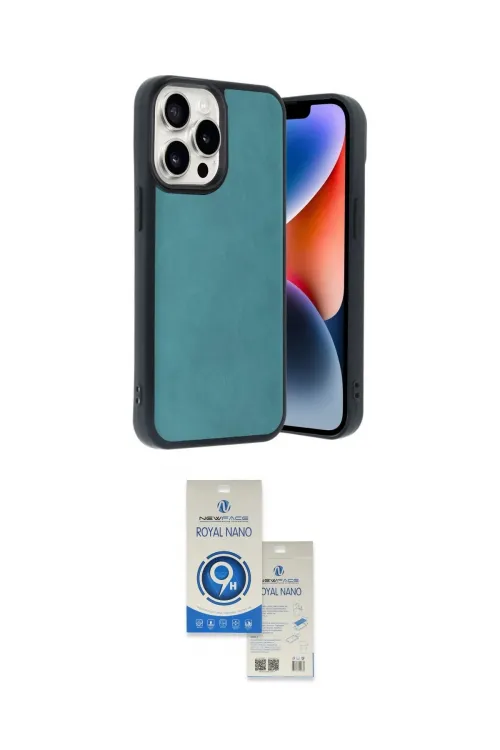 ieg™ iPhone 14 Pro Max Kılıf Kıvılcım Işık Serisi - Şeffaf Royal Nano Ekran Koruyucu