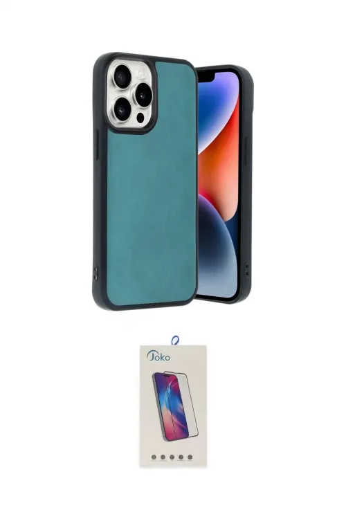 ieg™ iPhone 14 Pro Max Kılıf Kıvılcım Işık Serisi - Siyah Joko 5D Cam
