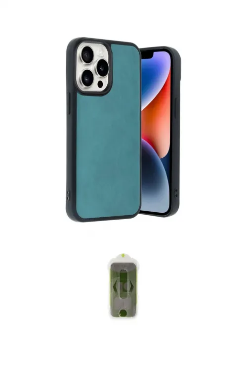 ieg™ iPhone 14 Pro Max Kılıf Kıvılcım Işık Serisi - Siyah Joko Magic 5D Hayalet Cam