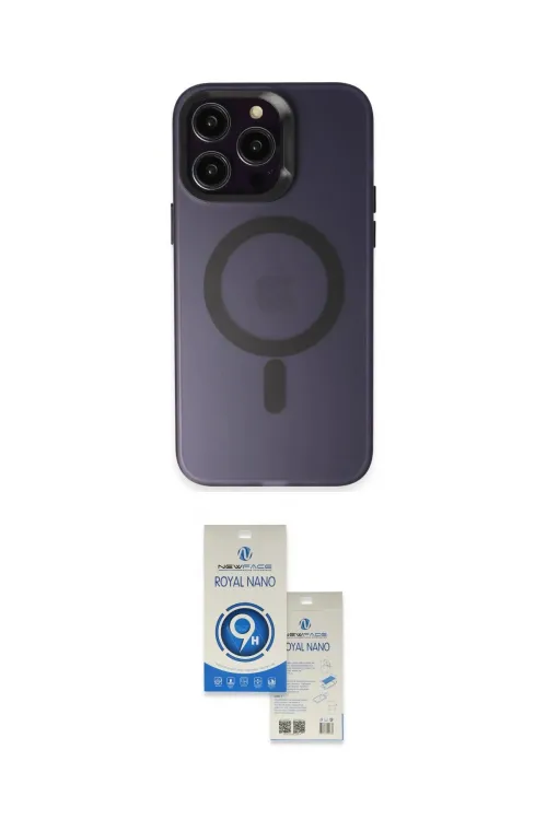 ieg™ iPhone 14 Pro Max Kılıf Kozmos Çizgi Prime - Şeffaf Royal Nano Ekran Koruyucu