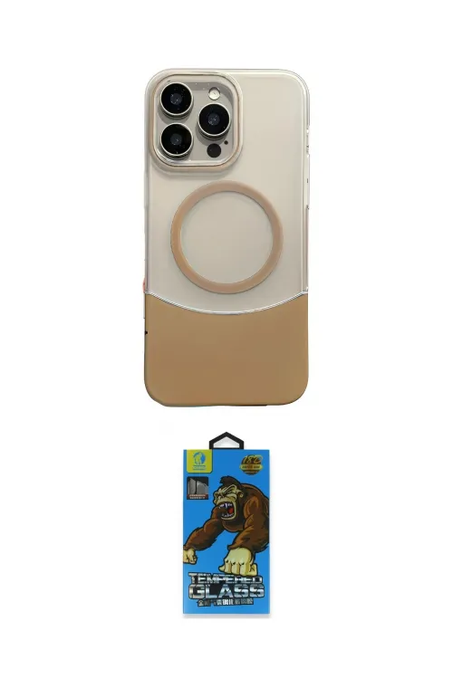 ieg™ iPhone 14 Pro Max Kılıf Kozmos Form Özel Seri - Siyah 18D Cam Ekran Koruyucu