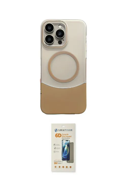 ieg™ iPhone 14 Pro Max Kılıf Kozmos Form Özel Seri - Siyah 6D Mat Seramik Hayalet Nano Ekran Koruyucu