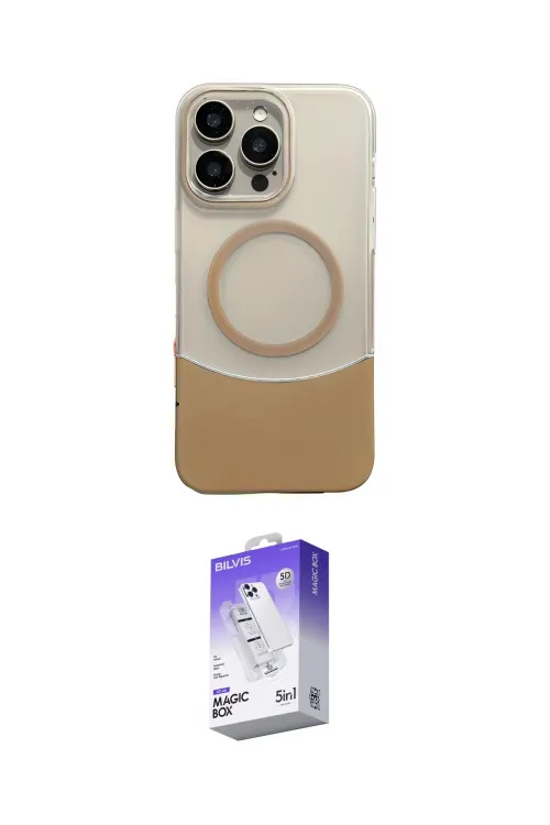 ieg™ iPhone 14 Pro Max Kılıf Kozmos Form Özel Seri - Siyah Bilvis 5in1 3D Magic Cam Ekran Koruyucu