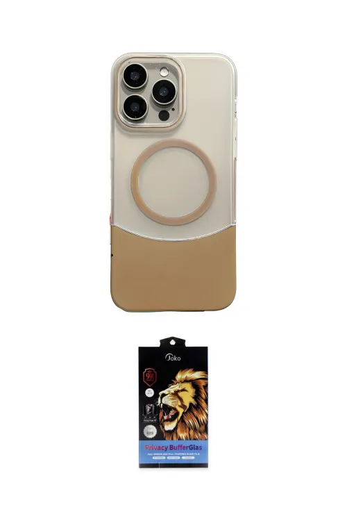 ieg™ iPhone 14 Pro Max Kılıf Kozmos Form Özel Seri - Siyah Buffer Hayalet Cam Ekran Koruyucu