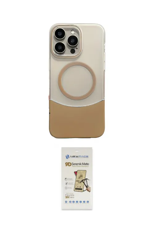 ieg™ iPhone 14 Pro Max Kılıf Kozmos Form Özel Seri - Siyah Mat Seramik Nano Ekran Koruyucu