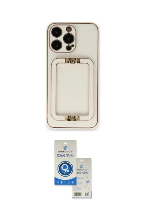ieg™ iPhone 14 Pro Max Kılıf Kozmos Minimal Prime - Şeffaf Royal Nano Ekran Koruyucu
