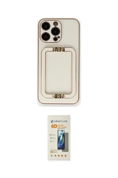 ieg™ iPhone 14 Pro Max Kılıf Kozmos Minimal Prime - Siyah 6D Mat Seramik Hayalet Nano Ekran Koruyucu
