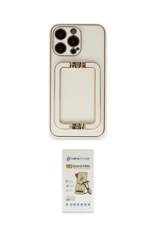ieg™ iPhone 14 Pro Max Kılıf Kozmos Minimal Prime - Siyah Mat Seramik Nano Ekran Koruyucu
