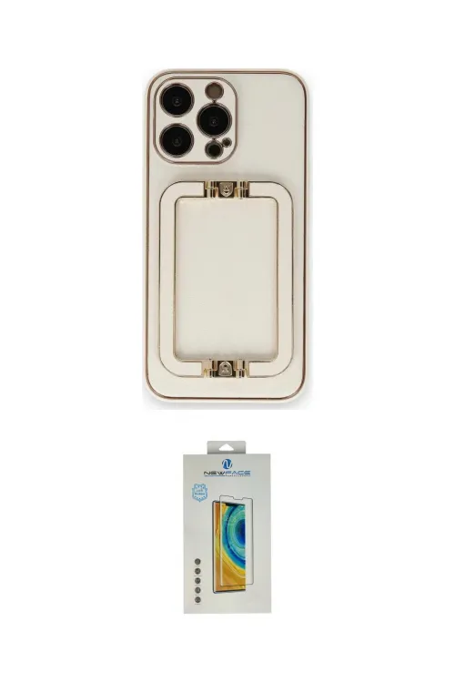 ieg™ iPhone 14 Pro Max Kılıf Kozmos Minimal Prime - Siyah Polymer Nano Ekran Koruyucu