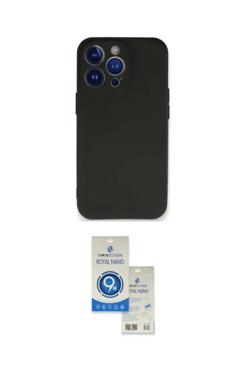 ieg™ iPhone 14 Pro Max Kılıf Kozmos Yansıma Özel Seri - Şeffaf Royal Nano Ekran Koruyucu