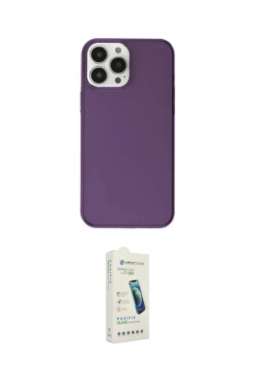 ieg™ iPhone 14 Pro Max Kılıf Kutup Doku Koleksiyonu - Şeffaf Pasifik Cam Ekran Koruyucu