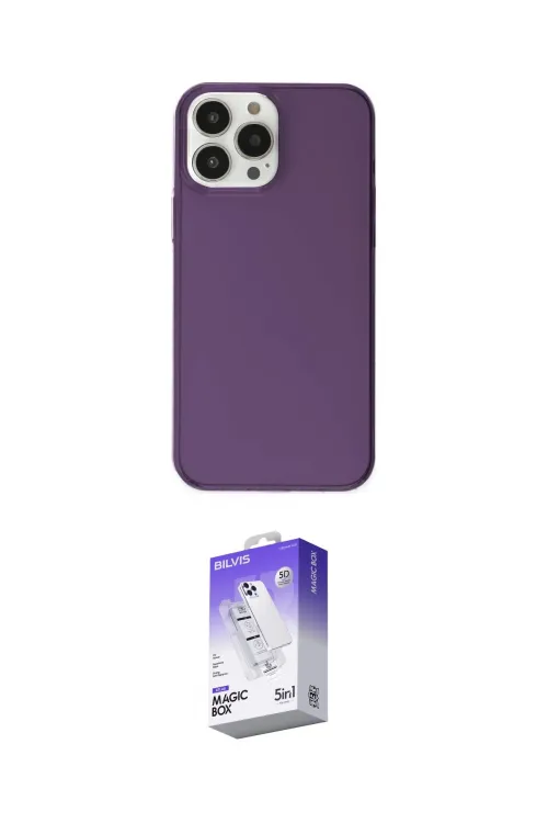 ieg™ iPhone 14 Pro Max Kılıf Kutup Doku Koleksiyonu - Siyah Bilvis 5in1 3D Magic Cam Ekran Koruyucu