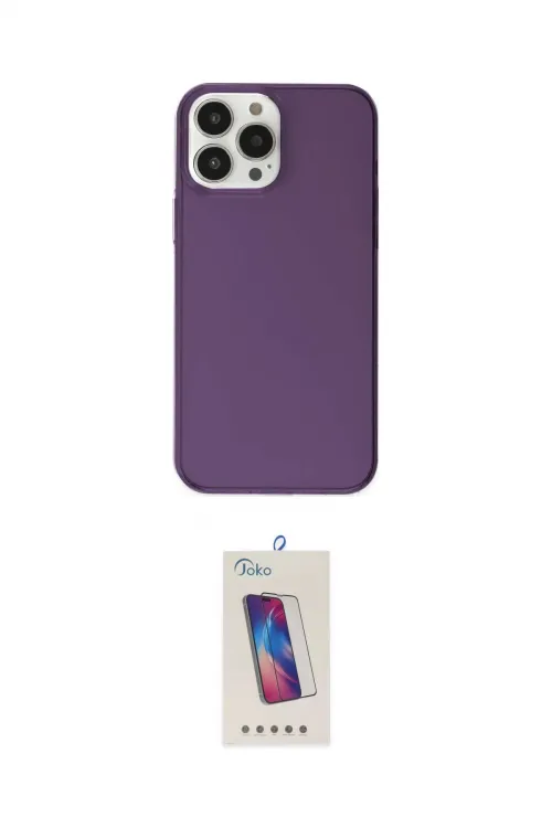 ieg™ iPhone 14 Pro Max Kılıf Kutup Doku Koleksiyonu - Siyah Joko 5D Cam