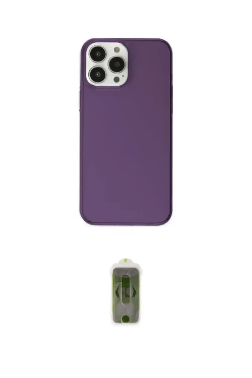 ieg™ iPhone 14 Pro Max Kılıf Kutup Doku Koleksiyonu - Siyah Joko Magic 5D Hayalet Cam