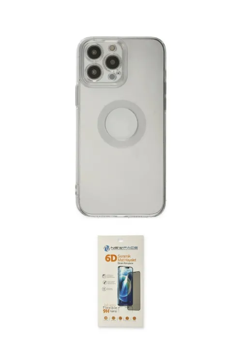 ieg™ iPhone 14 Pro Max Kılıf Kutup Klasik - Siyah 6D Mat Seramik Hayalet Nano Ekran Koruyucu