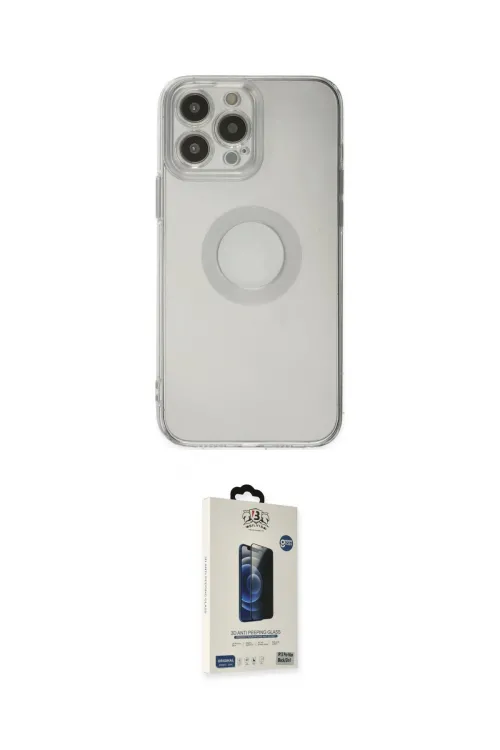 ieg™ iPhone 14 Pro Max Kılıf Kutup Klasik - Siyah Bilvis Hayalet Cam Ekran Koruyucu