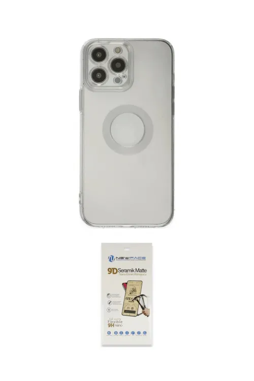 ieg™ iPhone 14 Pro Max Kılıf Kutup Klasik - Siyah Mat Seramik Nano Ekran Koruyucu