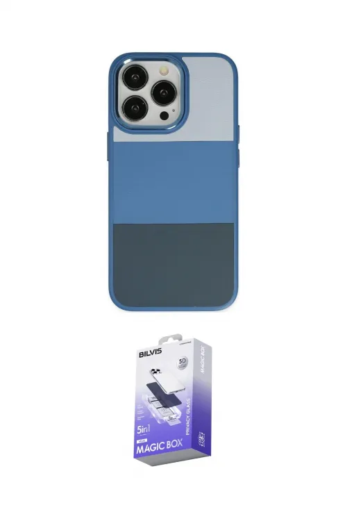 ieg™ iPhone 14 Pro Max Kılıf Kutup Özel Seri - Siyah Bilvis 5in1 5D Magic Hayalet Cam Ekran Koruyucu