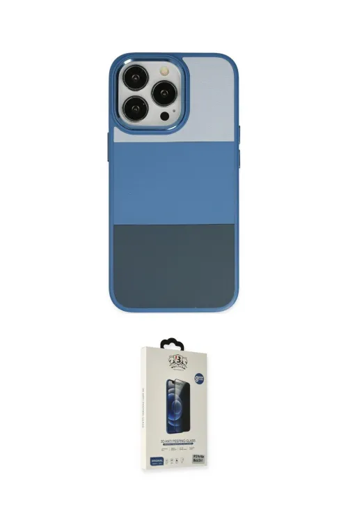 ieg™ iPhone 14 Pro Max Kılıf Kutup Özel Seri - Siyah Bilvis Hayalet Cam Ekran Koruyucu