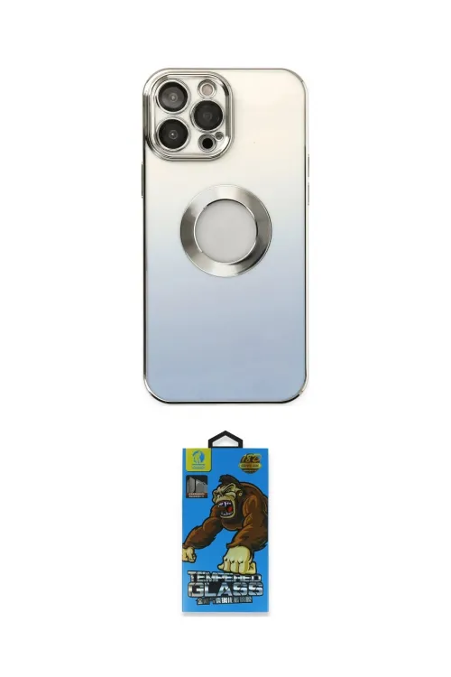 ieg™ iPhone 14 Pro Max Kılıf Kutup Yansıma Özel Seri - Siyah 18D Cam Ekran Koruyucu